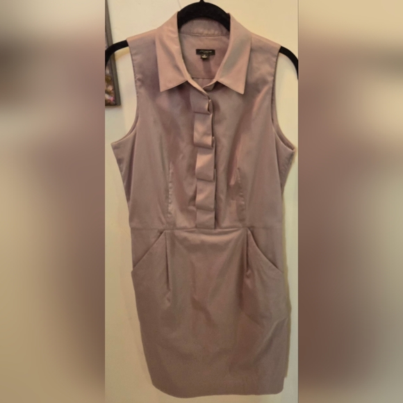 Ann Taylor Dresses & Skirts - Ann Taylor Khaki Sleeveless Fully Lined Midi Dress 6